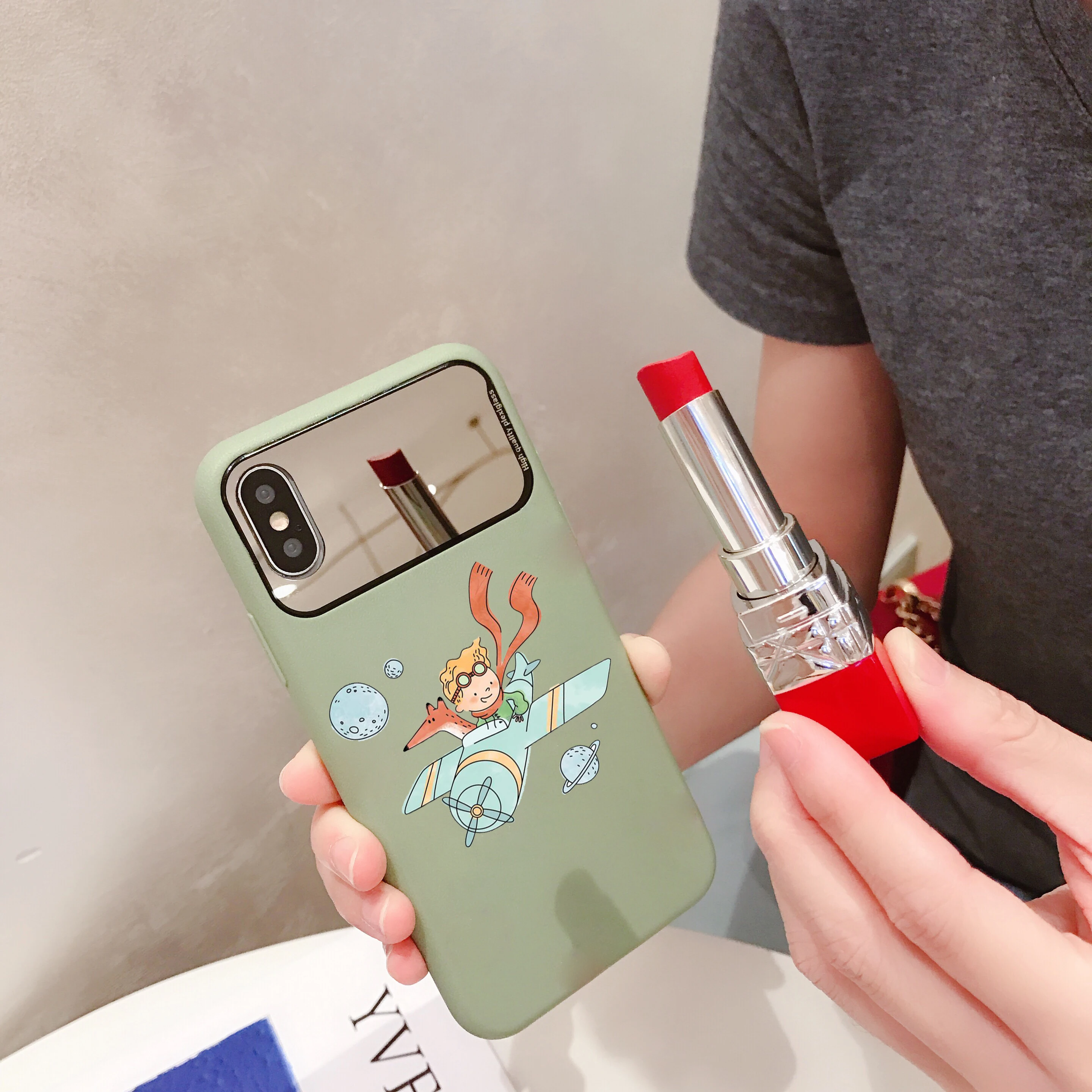 

Little Prince Print Soft TPU make-up mirror phone Case For iPhone 11 11Pro MAX 5 5S SE 6 6S 7Plus 8Plus X XS Max XR Phone Cover