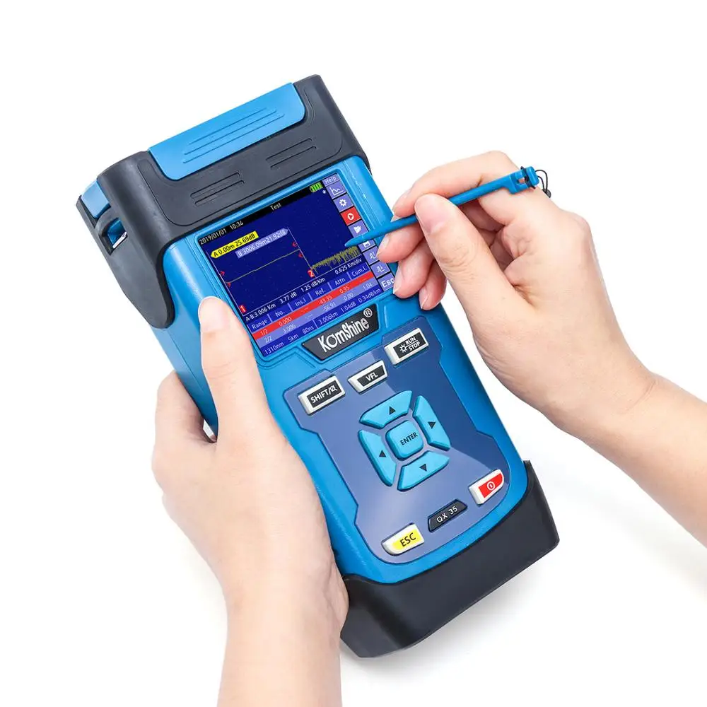 Touch Screen OTDR Komshine QX35 1550nm 30dB comes