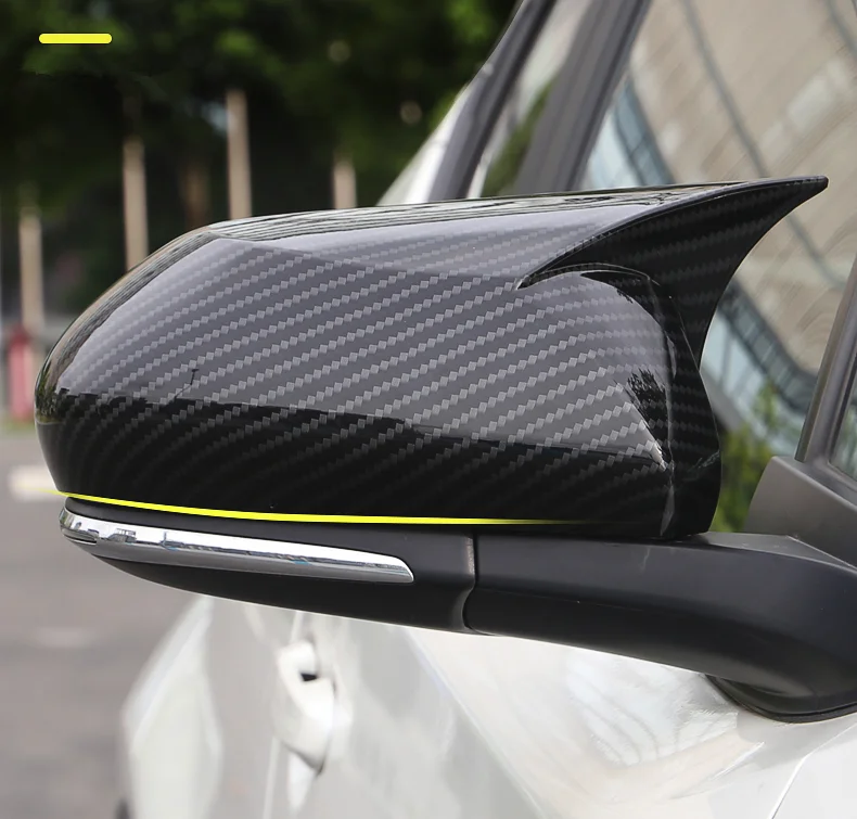 

Car Styling Carbon Fiber Rearview Mirror Decoration Shell Sticker Cover frame Trim For Camry 2018 2019 CHR Prius Avalon2019 Auto