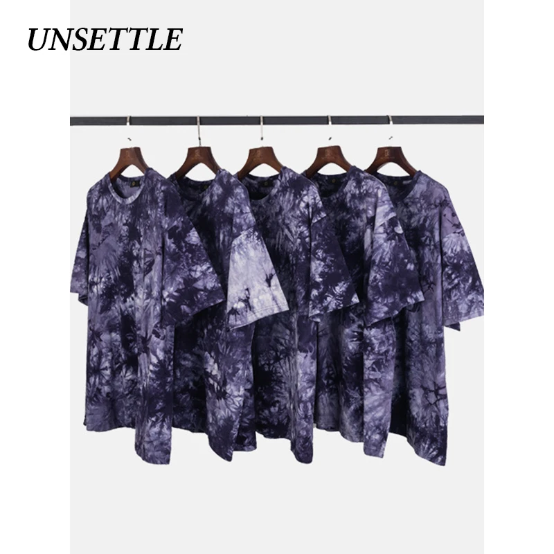UNSETTLE 2020SS Мужская/женская футболка в стиле Харадзюку хип хоп с принтом Tie Dye