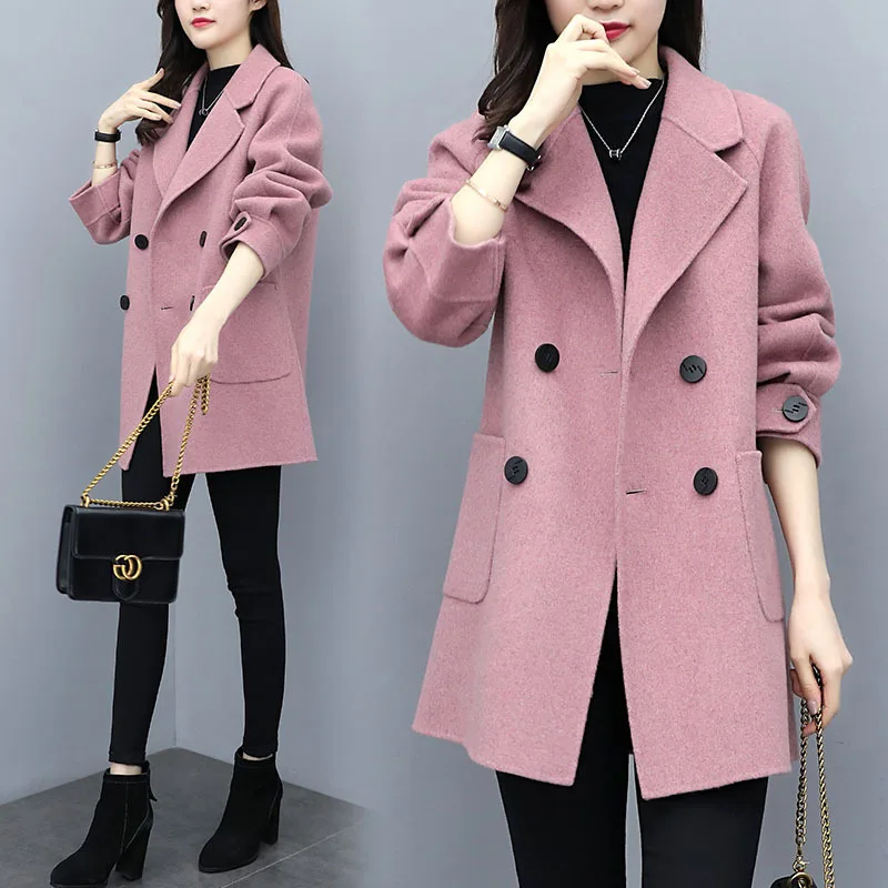 

Off Season Special Offer Overcoat Women's Korean-style 2019 Autumn And Winter Short-height Popular Woolen Jacket Mid-length Coco