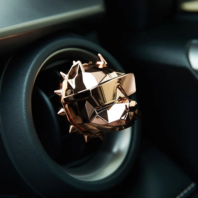 Творческий бульдог автомобиль духи аромат украшение интерьера автомобиля клип автомобильный освежитель воздуха Parfum Voiture дух пункт Carroa DIY B2 - Название цвета: New Rose Gold