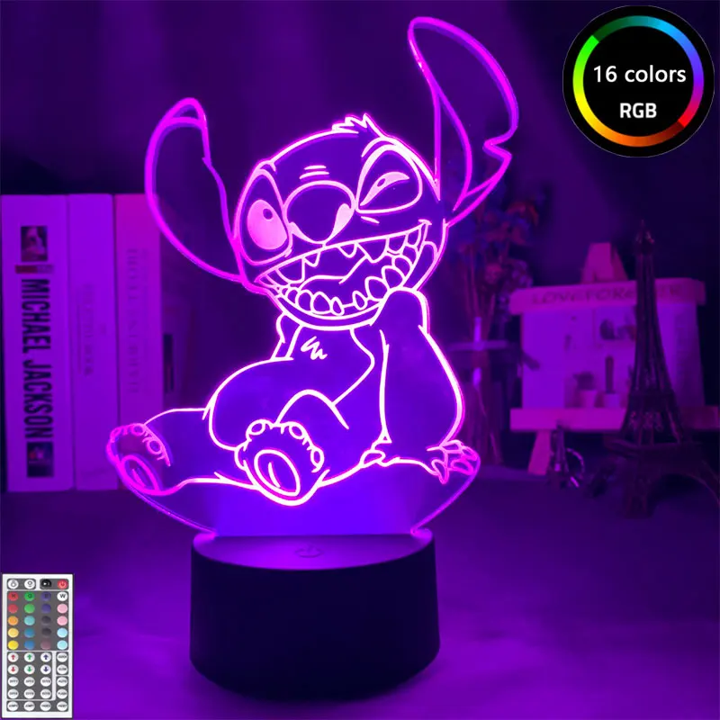 Disney Stitch LED Night Light Cartoon Anime Night Light LED USB 3D Table Lamp for Kids Children Bedroom Birthday Xmas Gift 