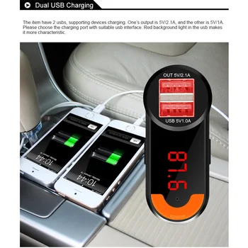 

Hot Onever Mini Wireless Bluetooth Car Kit Music Player Rotatable FM Transmitter 3.1A Dual USB Car Charger For Redmi For bmw e46