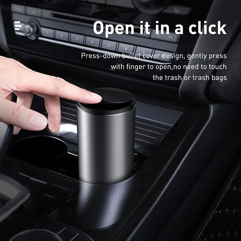 Car Trash Can Baseus Mini Auto Dust Organizer Car Interior Rubbish Bag