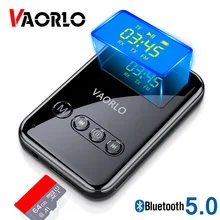 VAORLO Drahtlose 4 In 1 Recevier Sender FM Adapter Bluetooth 5,0 Übertragung TF Karte Spielen Led-anzeige Stereo Musik Für auto