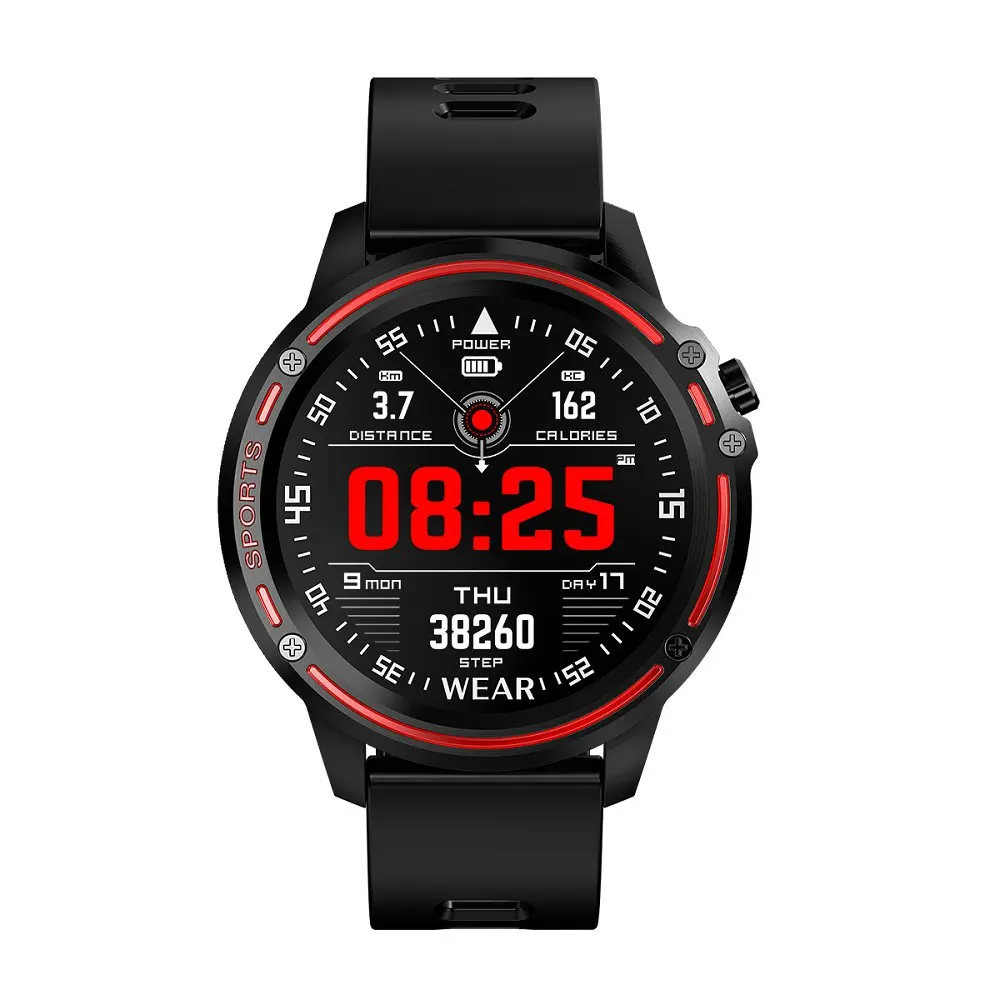 LEMFO L8 ECG+ PCG умные часы IP68 Bluetooth умные часы Android IOS поддержка 320 мАч умные спортивные часы для мужчин трекер здоровья - Цвет: Red