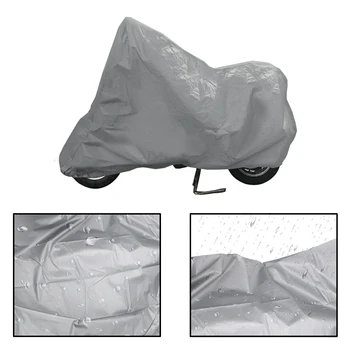 

LEEPEE Silver Universal Motos Dust Rain Snow UV Protector Cover Motorcycle Cover Bike Rain Dustproof Covers S M L XL