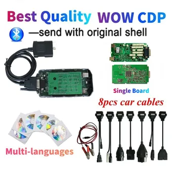 

WOW CDP Quality A+ Single PCB With Bluetooth 2017.r1 v5008 vd ds150e cdp car/trucks diagnostic tool obd2 Scanner with shell