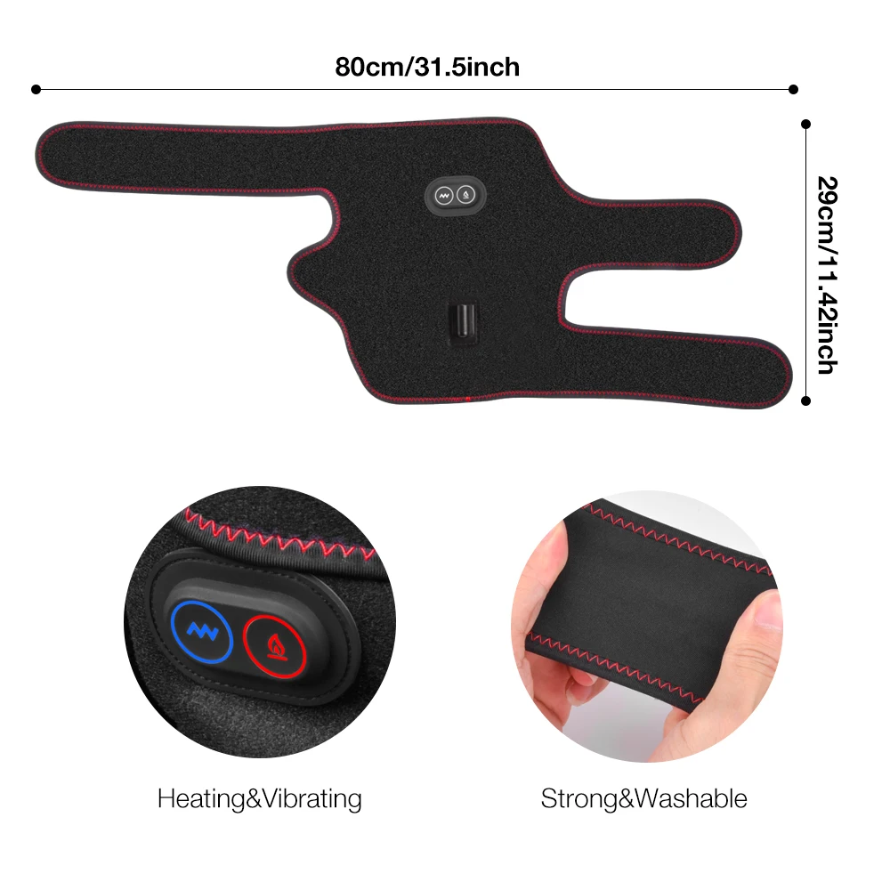  Knee Heating Warm Wrap Pain Relief Heated Knee Pad Brace Rechargeable Support Brace Electric Massag