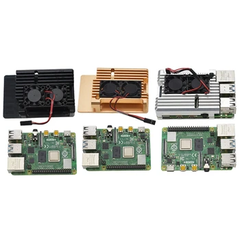 

for Raspberry Pi 4B 2G RAM DIY Kit Support 2.4 / 5.0 GHz WIFI Bluetooth 5.0 with Protective Case Cooling Fan