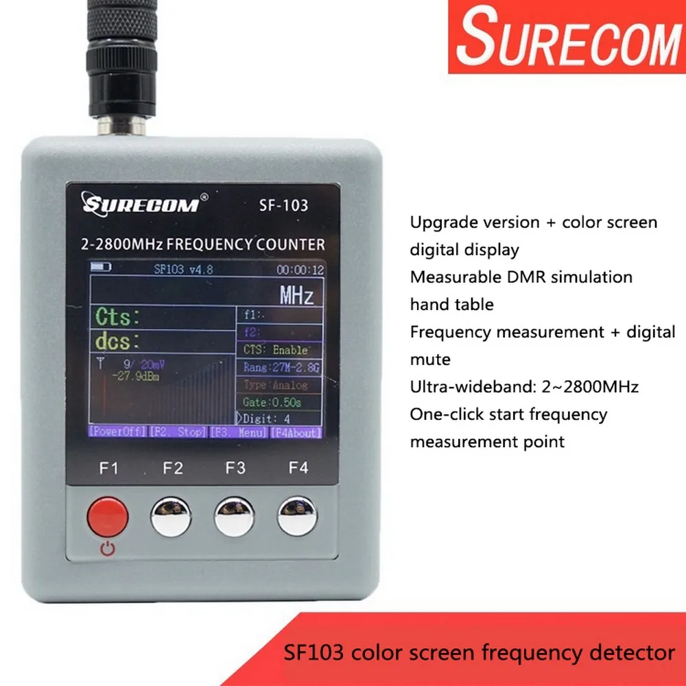 Портативный счетчик частоты SURECOM SF-103 Walkie Talkie частотомер 2Gen 2 МГц~ 2,8 ГГц SF103 для DMR& аналоговый двухстороннее радио
