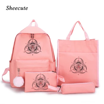

Fashion Printed Children's School Bag Female Backpack Lightweight Girls Backpack Casual Student Kids Book Bag Laptop Backpack