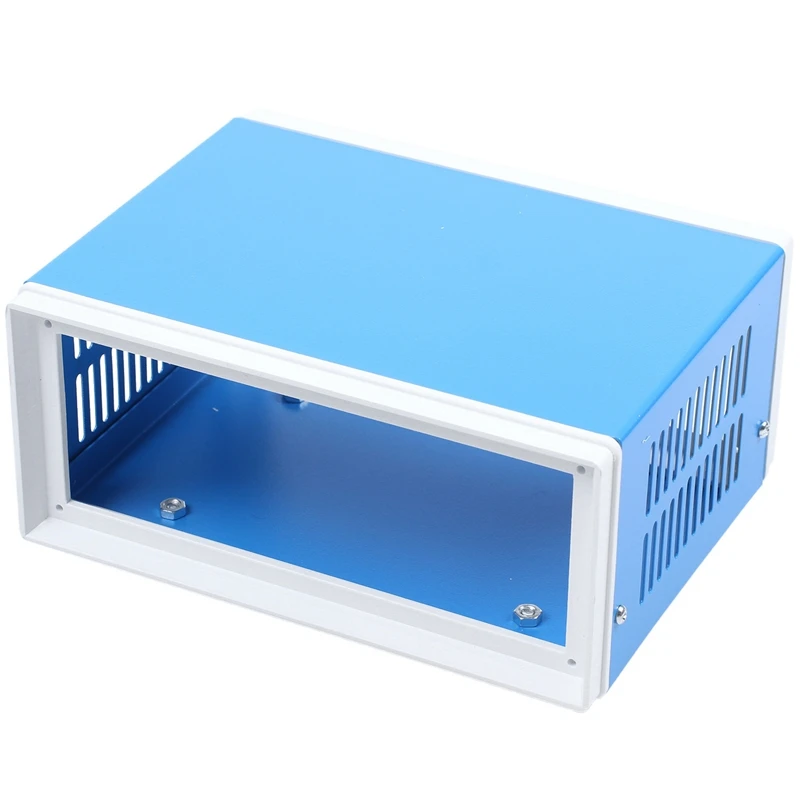 

6.7" x 5.1" x 3.1" Blue Metal Enclosure Project Case DIY Junction Box