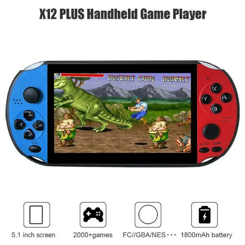 X12 5," красочный экран Ретро игровая консоль 128 бит Ручной игровой Хост машина для PS4