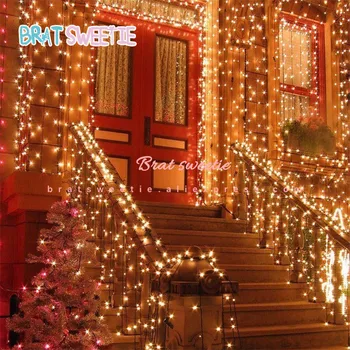 

100M Ramadan Decoration Lights Outdoor Decor Fairy Led String Wedding Lights Garland Eid Mubarak Party Luces Decorations