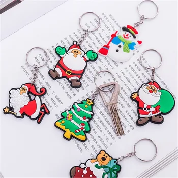 

GIFT shiyan Cute Key Chain Jewelry Cartoon Santa Claus Snowman Deer Christmas Keychain
