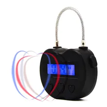 Function Electric Timer Padlock Security Locks Locker Lock Small Suitcase Penis Lock Mini Lock small mini lock solid plastic case copper padlock travel tiny suitcase and lock with 2 keys have 8 colors home accessories