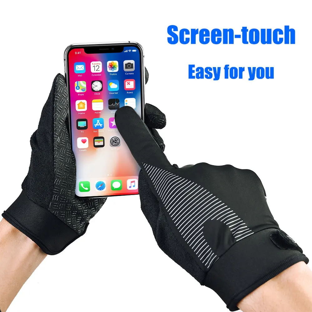 

Spring Summer Cycling Gloves Full Finger Touchscreen MTB Bike Gloves Breathable Autumn Anti-slip Gloves for Running Cycling