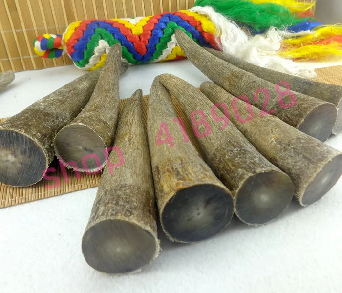 

Natural, cultured white yak, solid white yak horn One root, exquisite, crafts, decorations, decorations, materials