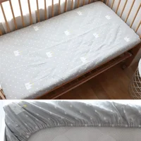 100% Cotton Crib Fitted Sheets With Elastic Band Baby Aldult Mattress Covers Printed Newborn Infant Bedding Set Kids Cot Sheet 2