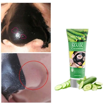 

1Pcs Black Head Remover Face Pack Nose Patch Pore Strip Black Mask Cucumber Acne Treatment Blackhead Purifying Face Mask 120g