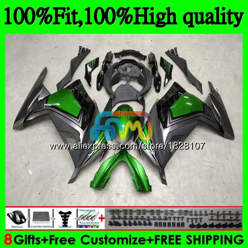 Инъекции для KAWASAKI ZX3R EX300 EX ZX Топ зеленый 300R 4BS. 73 ZX-3R ZX300R 13, 14, 15, 16, 17, 2013 обтекатели