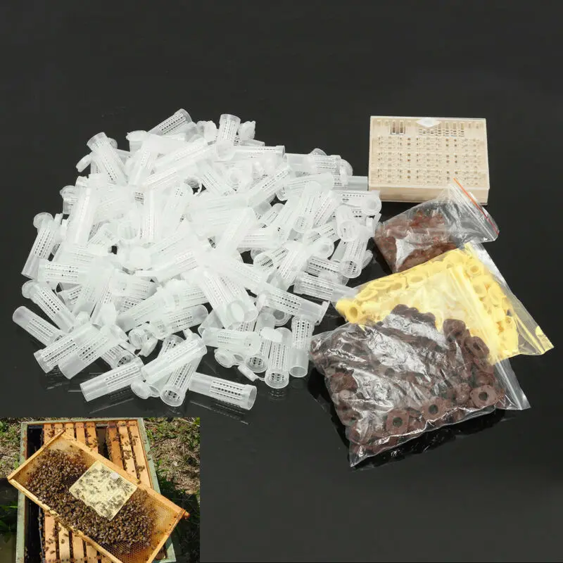 

Queen Rearing Cupkit Box Cultivating Box 110 Cell Cups Cage Beekeeping Tool Kit