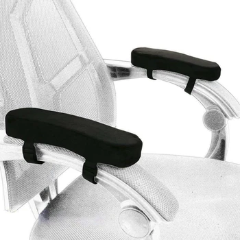 

2Pcs Chair Armrest Pad Memory Foam Comfy Office Chair Arm Rest Cover for Elbows
