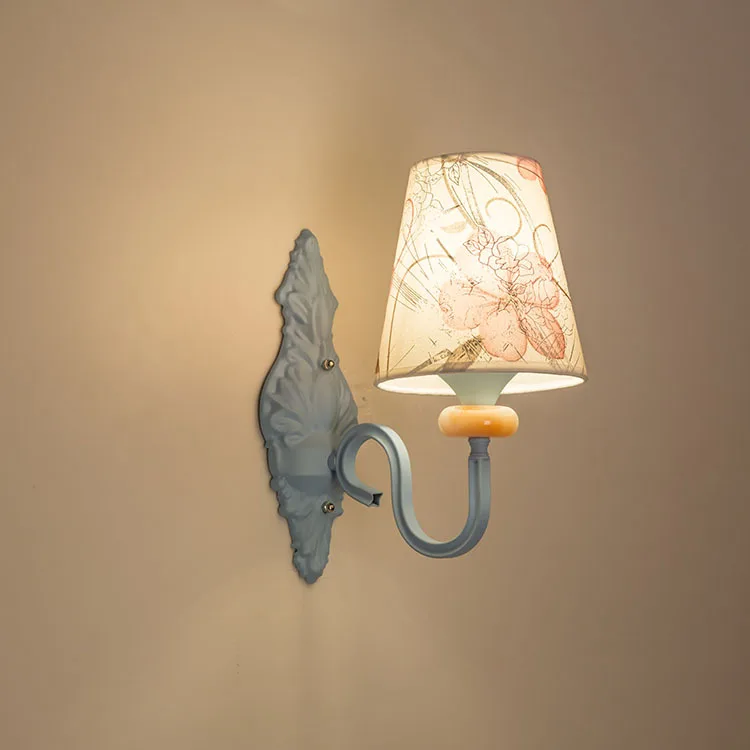 

Classical Art Bedroom Corridor Bedside Lamp Warm Fabric Hotel Bathroom Kitchen Hotel LED Wall Lamp