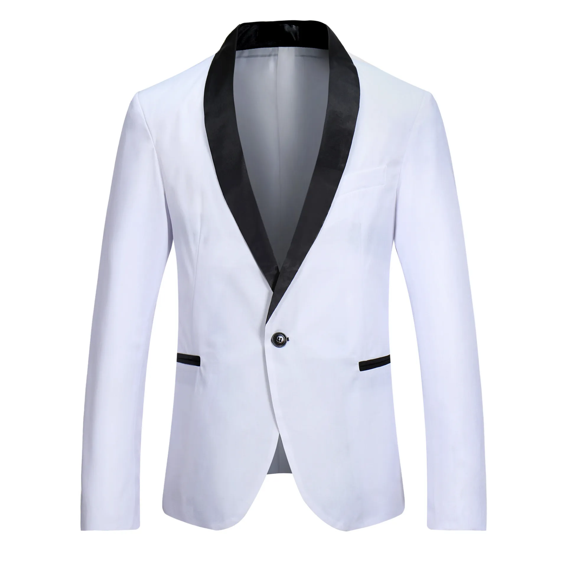 

New Style Fashion Simplicity Contrast Color Joint Large Size Suit Men Casual Single Row of a Buckle Suit Jacket ZT-X15