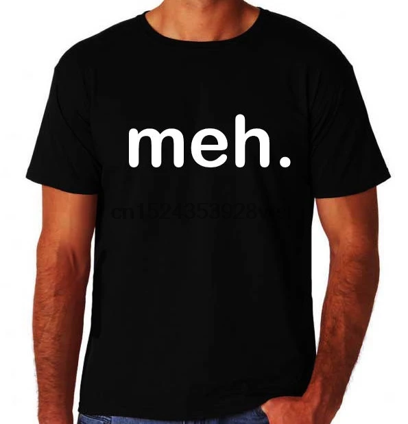 Meh IT Crowd Inspired Funny Roy New Mens Computer Nerd Geek Gamer Black T-Shirt Casual Short Sleeve T Shirt Novelty |