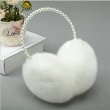 New Novelty Pearl Winter Earmuffs Women Fur Earmuff Ear Warmers Girls Imitation Rabbit Plush Warm Ear Muff Ear Hair Accessories