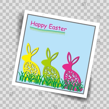 

New Paper Jam Easter Rabbit cutting embossed scrapbook Technology DIY album Rabbit cutting Die