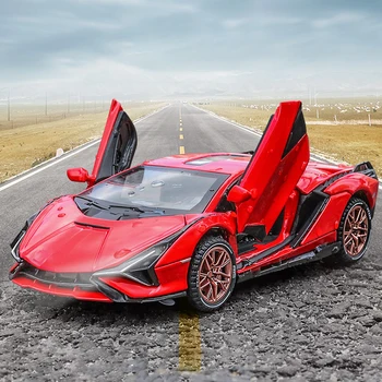 

Simulation Supercar Model Decoration For Lamborghinis Upscale Alloy Car Model Static Super Racing Lifting Tail Car Lights Glow