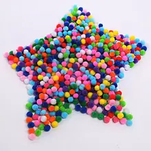 1000pcs/Pack Soft Party Festival DIY Craft Pompoms Fluffy Balls Felt Card Cute Pattern DIY creativity for children Toy