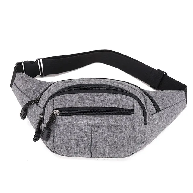 Men Waist Bag Fashion New Packs Purse Casual Large Phone Belt Hip Bag Heuptas Women's Travel Fanny Banana Bags Gray
