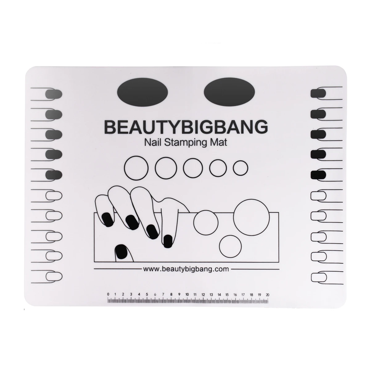

BeautyBigBang Nail Stamping Art Plate Professional Clear Silicone Color Pat Washable Mat Table Transfer Manicure Tools