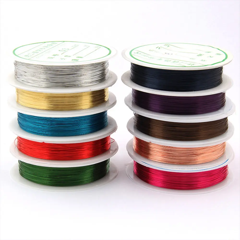 

0.3mm 3Pcs Silver Gold Copper Wire Thread Spool For Jewelry Making Gauge Soft Beading Wrapping Wire Tarnish Resistant ZJM9264