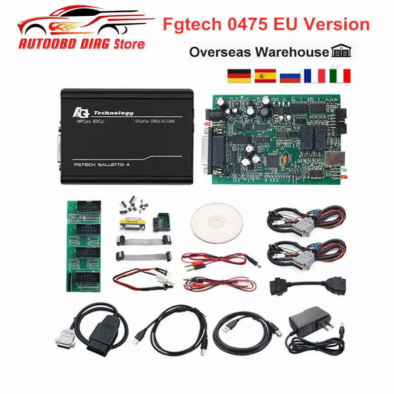 Онлайн Европейская версия 0475 Fgtech Galletto 4 Master V54 Поддержка BDM Tricore Boot OBD FG TECH FW