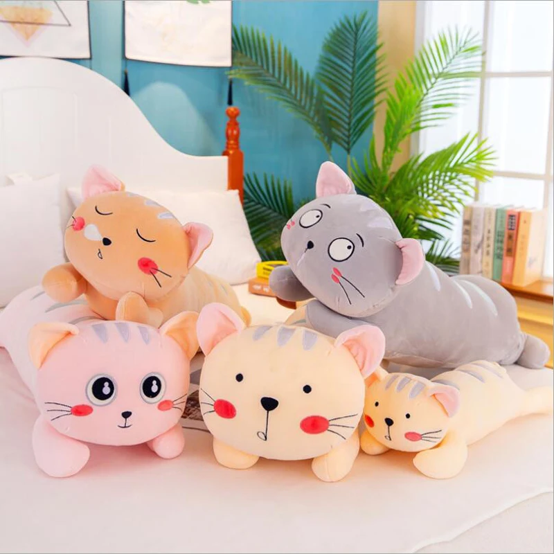 

Cute Cartoon Cat Plush Toy Stuffed Animal Long Style Cat Doll Soft Plush Pillow Children Toy Girls Birthday Gift