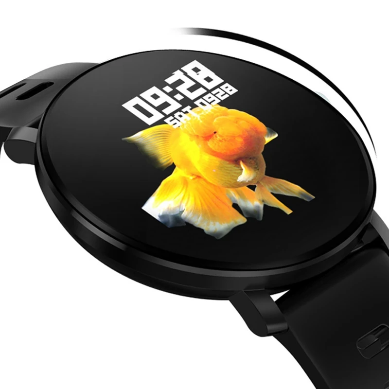 K9 Smart Watch Bluetooth Sports Bracelet Heart Rate Tester Outdoor Pedometer-Black+Yellow