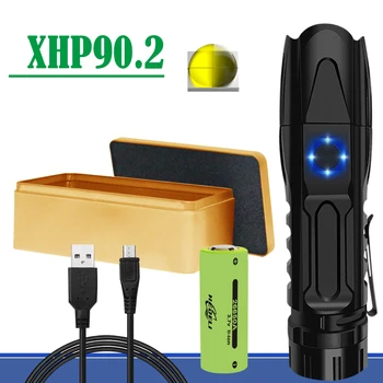 

300000 lumen xhp90.2 most powerful mini led flashlight torch xhp70 rechargeable Tactical flashlights usb xhp50 hand lamp xhp70.2