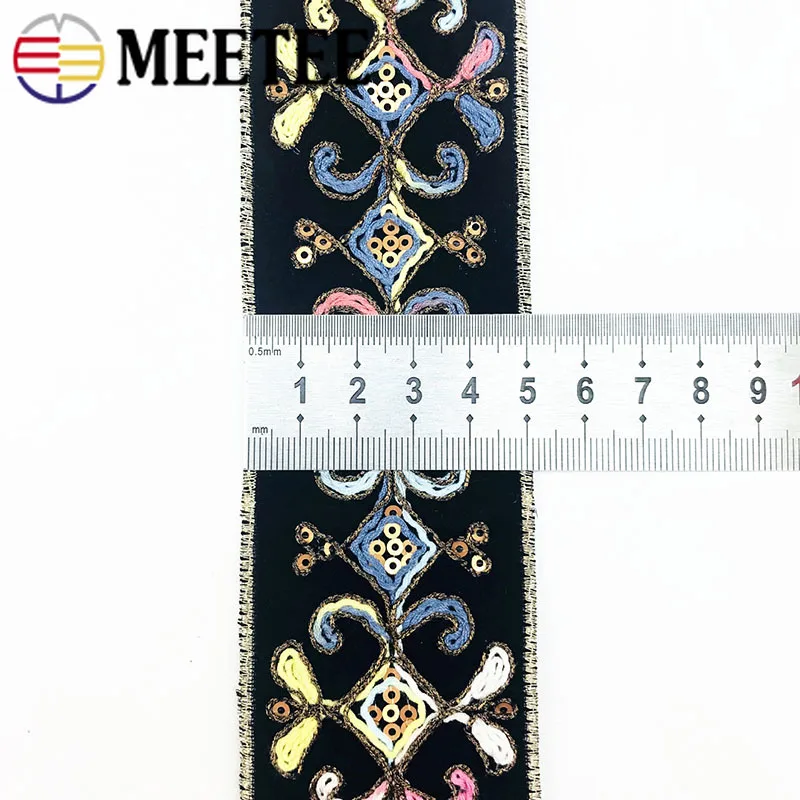 3m 5cm Ethnic Jacquard Webbing for Bags Shoes Belt Embroideried Lace Trims Ribbons DIY Clothing Decoration Sewing Accessories