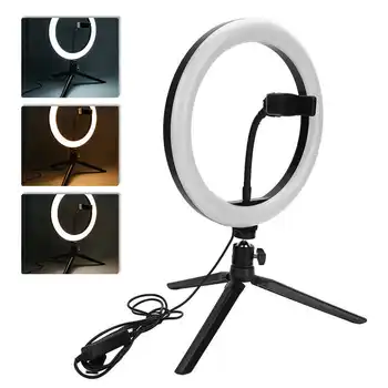 

Photography LED Desk Light Dimmable Live Streaming Selfie Tattoo Camera Light with Mobile Rack for Video Live Makeup Lights