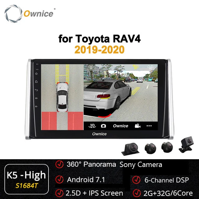 K5-High Ownice 10," 8 ядерный Android 9,0 автомобильный dvd-плеер радио gps Navi DVR OBD 4G LTE 360 панорама DSP SPDIF для Toyota RAV4 - Цвет: K5-High