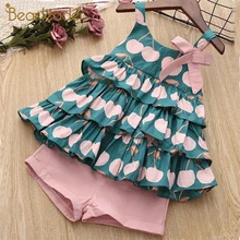 Bear leader/комплекты одежды для девочек, новинка года, летняя одежда для девочек, футболка без рукавов+ шорты, комплекты одежды из 2 предметов для детей 3-7 лет