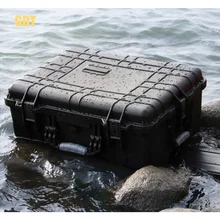 Водонепроницаемый высококачественный профессиональный защитный ящик для инструментов контейнер с выдвижной ручкой с колесами фотографическое оборудование с предварительно вырезанной пеной