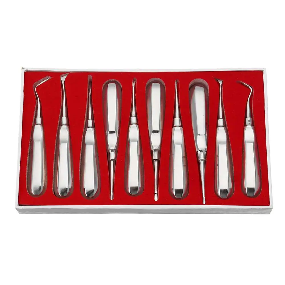 

10Pcs Stainless Steel Dental Orthodontic Root Elevator Head Curved Pen Tool Dentistry Dentist Instrument Teeth Whitening Device