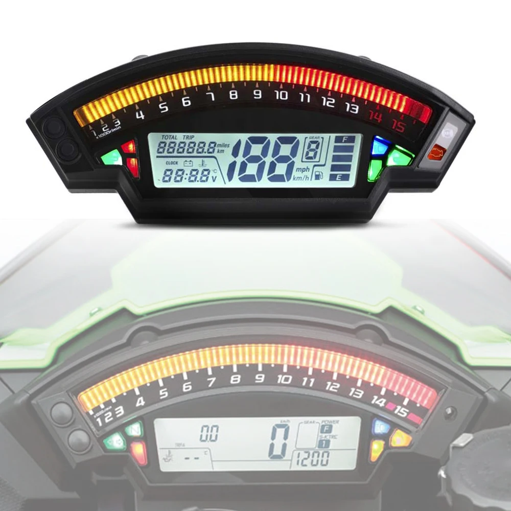For Kawasaki Ninja ZX10R ZX-10R 2012-2017 Motorcycle LED LCD speedometer digital backlit odometer Tachometer Fuel Gauge Meter | Автомобили